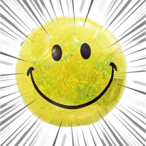スマイリーホログラフィック　ヘリウムなし風船/フィルムバルーン/お祝い/誕生日/バースデー｜balloons-pro