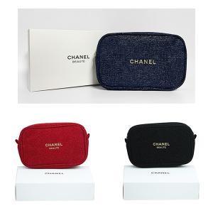 【ノベルティ】 シャネル CHANEL ポーチ 化粧ポーチ ツイード BOX 箱付き 海外正規品