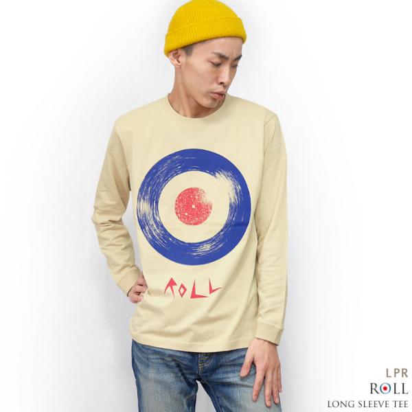 ROLL ( ロール ) ロングスリーブ Tシャツ (サンドベージュ) -X- 長袖 ロンTee タ...