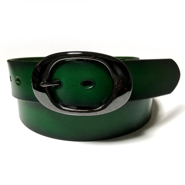 グラデーション レザーベルト (グリーン) - recurrence -X- 緑色系 みどり Bel...