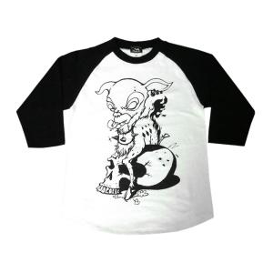 コアバンビ ラグランスリーブ (7分袖) -F- 七分袖 スカル 髑髏 ドクロ ロックスタイル ハー...