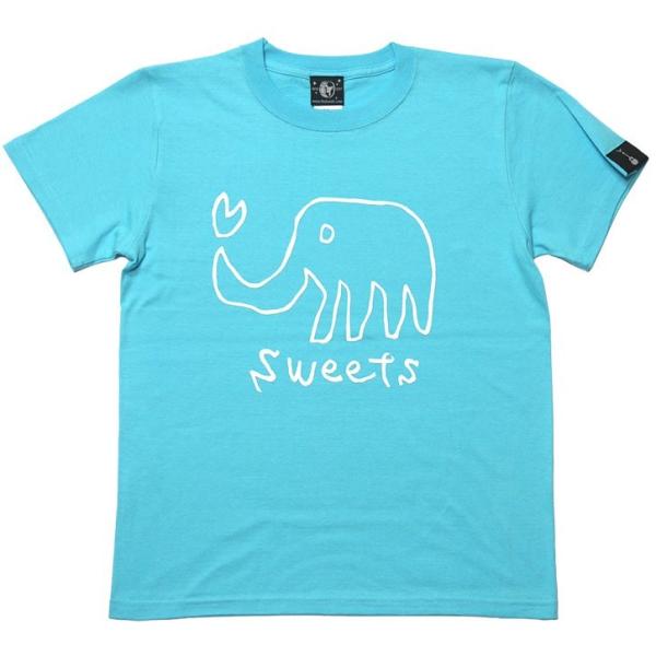 特別プライス☆sweets Tシャツ (アクアブルー) -X- 半袖 青 水色 みずいろ 可愛い 象...