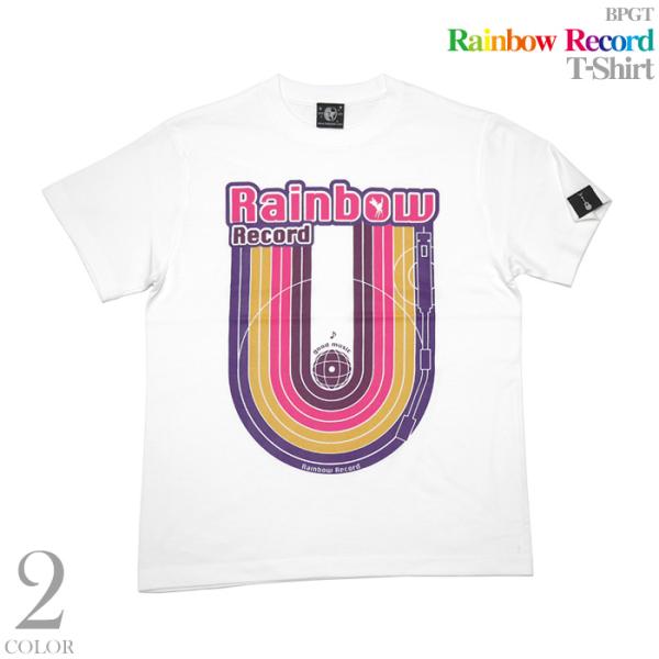 2weekセール！・Rainbow Record レインボーレコード Tシャツ (白×紫色) -X-...