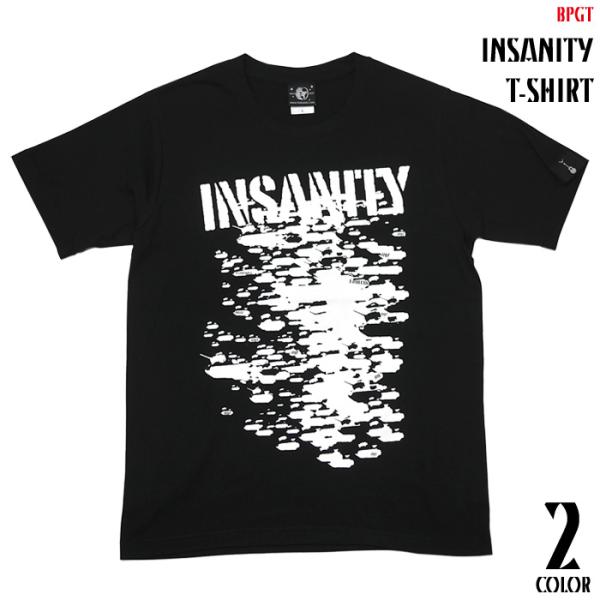 INSANITY Tシャツ (ブラック) -F- 半袖 黒色 パンクロックTシャツ PUNKROCK...