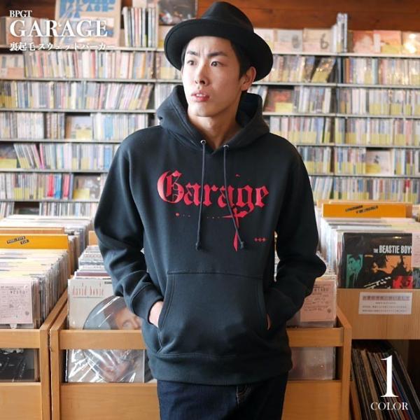 Garage(ガレージ) 裏起毛 スウェットパーカー -G- フーディー ブラック ロックンロール ...