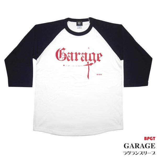 Garage(ガレージ) ラグランスリーブ -X- 七分袖 ロックンロールバンド 音楽 ライブ フェ...