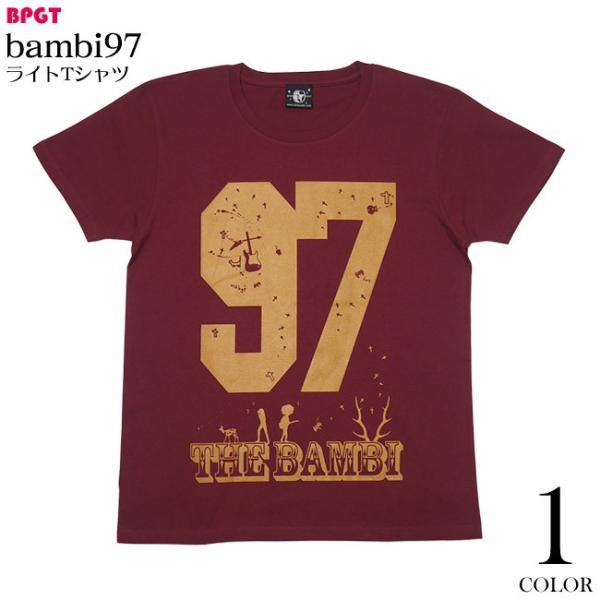 bambi97 ライトTシャツ (バーガンディ) -X- 半袖 小豆色 ワイン カットソー 九七 数...