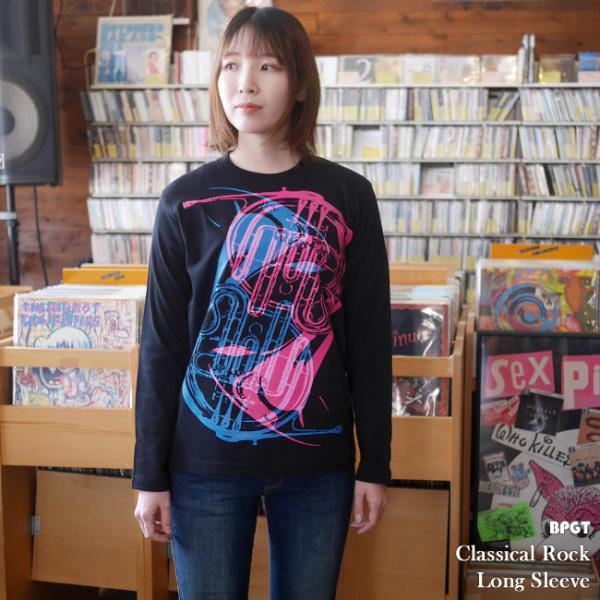Classical Rock ロングスリーブTシャツ(ブラック) -F- 長袖T 黒系 ロンTee ...