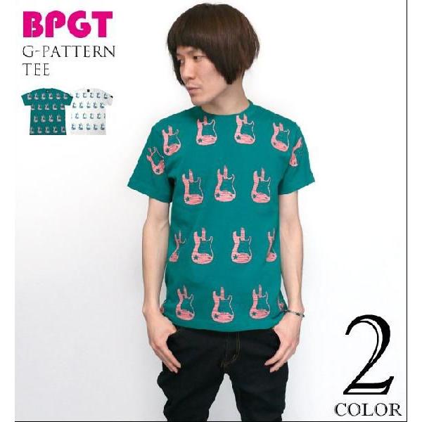 ロックTシャツ / G-Pattern（ギター柄） Tシャツ -G- ROCKNROLL バンドTシ...