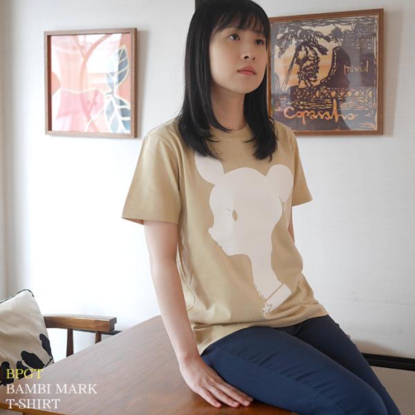 Bambi Mark Tシャツ (ライトベージュ) -X- 半袖 生成色 ロゴマーク バンビ ばんび...