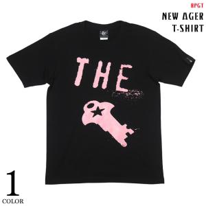ロックTシャツ  / New Ager Tシャツ (ブラック) -F- 半袖 黒色 パンクロックTシャツ パンキッシュ バンドTee ライブ フェス｜bambi