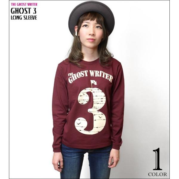 GHOST 3 ロングスリーブ Tシャツ -G- ロンT 長袖 Tシャツ カットソー ロゴ パンクロ...