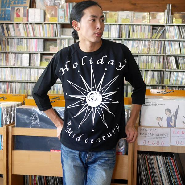 HOLIDAY (ホリデー) ラグランスリーブTシャツ -X- 7分袖 黒色 パンクロック スカル ...
