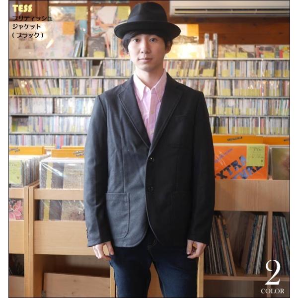 ブリティッシュ ジャケット ( ブラック )-G- JKT 2ツ釦 カジュアル きれい目 黒色 無地...