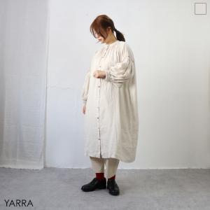YARRA ヤラ リネンサロペットパンツ 麻100% 肩紐調節可 ワイド