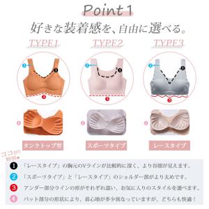 【ショーツセット同時発売中】 ブラジャー ノン...の詳細画像2