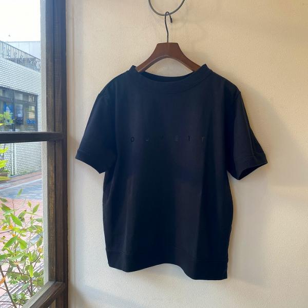 プルオーバー OUVERT ウーヴェル 16/-JPN天竺クルーネックプリントプルオーバー ブラック...