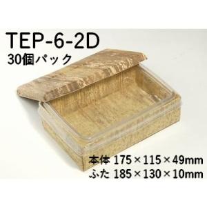 テイクアウト 2段 紙容器 竹皮プレス エコボックス 2段 TEP-6-2D 30個パック