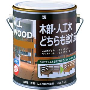 水性木部塗料 ALL WOOD 0.7L 色：チーク（日塗工：09-30F相当） : BAN