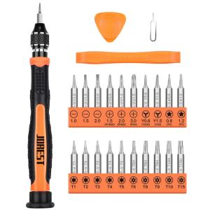 JOREST 24個精密ドライバーセット, DIY工具, 三角/Y型ネジ ドライバー Y000/Y00, Torx T1 T2 T3 T4