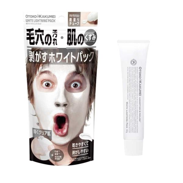 OKホワイトライトニングパック OTOKO KAKUMEI WHITE パック 鼻パック 塗って剥が...