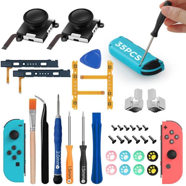GeeRic 35in1交換部品全て揃え Switch 修理キット Switch joycon 対応...