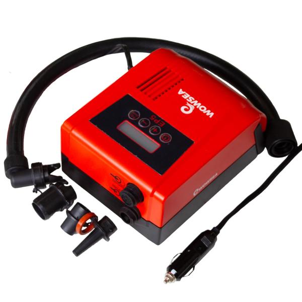 WOWSEA SUP用 電動エアーポンプ 12V給電 16psiまで 電動空気入れ 自動停止機能搭載