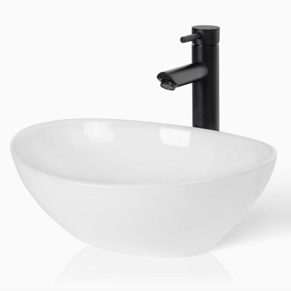 【混合水栓付き】おしゃれ 洗面ボウル 415*340*145mm 洗面ボールセット 置き型 洗面台 ...