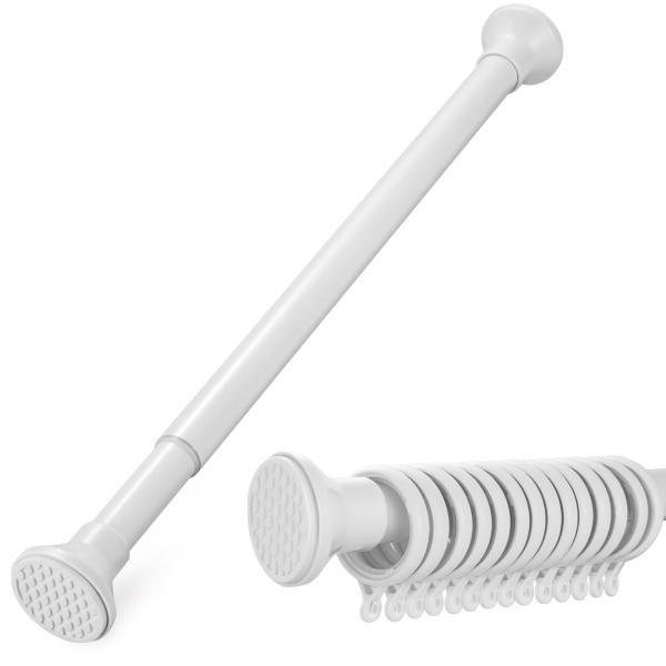 scktoo つっぱり棒160cm ホワイト 伸? シングルカーテンレール 強い負荷 ドリル不要 シ...