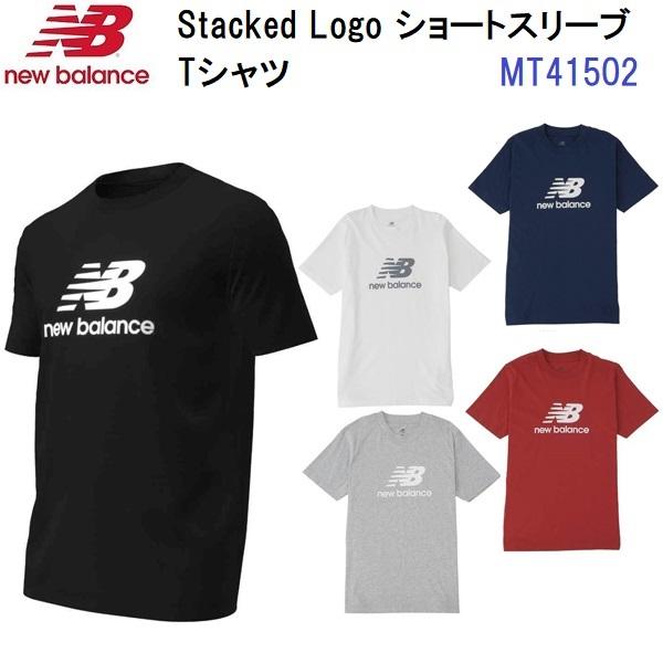 人気 ニューバランス (MT41502) Stacked Logo ショートスリーブTシャツ メンズ...