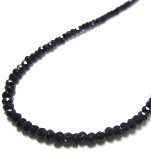 BLACK SPNEL 真鍮ブラックスピネルネックレス 2.5mm 335882｜bandblife