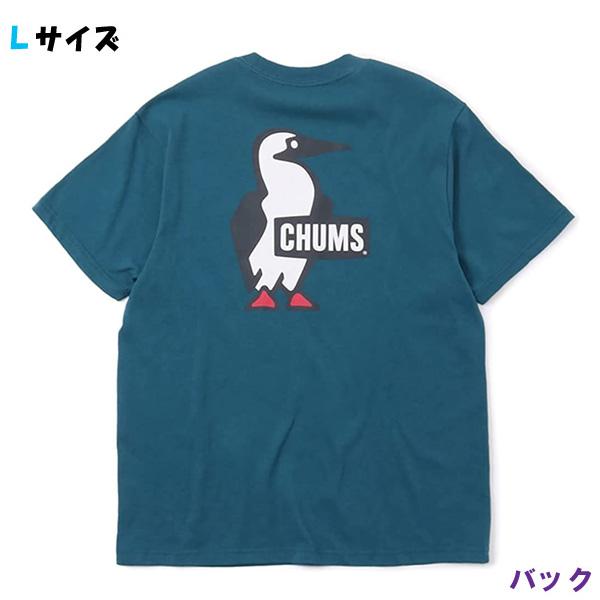 CHUMS チャムス ブービーロゴTシャツ ティールブルー ウィメンズLサイズ CH11-1835 ...