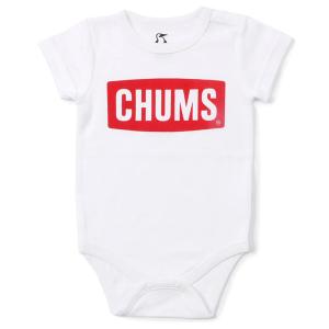 CHUMS チャムス ベビーロンパース CHUMSロゴ ホワイト CH27-1015 80サイズ 赤ちゃん 男の子 女の子 綿 アウトドア｜bandblife