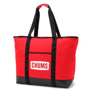 CHUMS チャムス ロゴ ソフト クーラー トートバッグ レッド CH60-3368 保冷バッグ エコバッグ アウトドア キャンプ プレゼント メンズ レディース｜bandblife