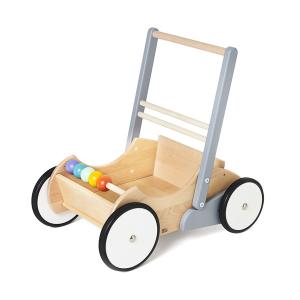 ボーネルンド ベビーウォーカー ホワイト＆グレー バヨ BAJ73140 知育玩具 木製 手押し車 赤ちゃん BAJO ベビー あんよ つかまり立ち 歩行 練習 おもちゃ 室内｜bandblife