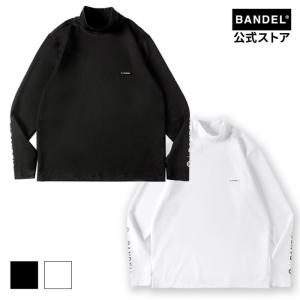 バンデル ゴルフウェア VERTICAL LOGO L/S MOC T SHIRTS メンズ ゴルフ Tシャツ モックネック スポーツ｜bandel-official