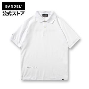 バンデル BANDEL ゴルフ ポロシャツ Never up,Never in GOLF POLO White×Black ゴルフウェア 半袖 メンズ レディース｜bandel-official