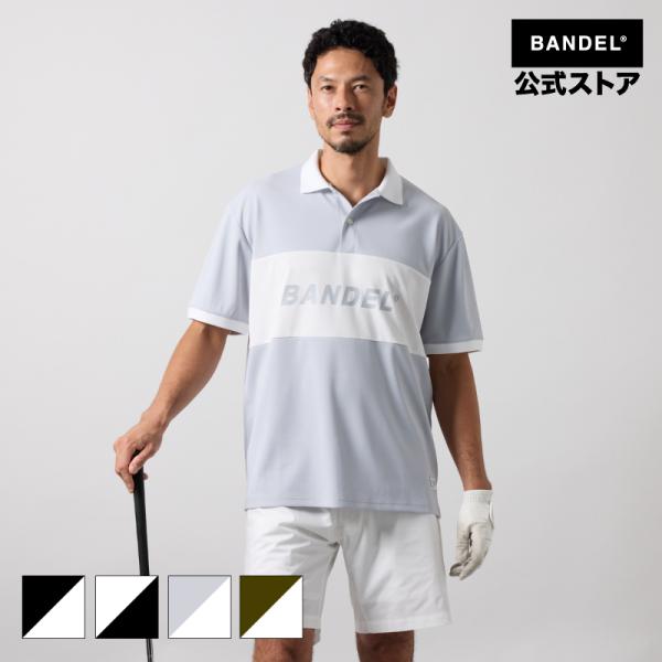 バンデル BICOLOR PATERN S/S LOOSE POLO SHIRTS モックネック ゴ...