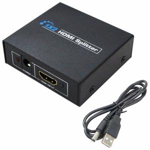 2画面同時出力 画面共有 HDMI 1入力 2出力 1920×1080 映像分配器 スプリッター 1080P HDMI19ピン（オス) HDMI19ピン(メス)×2 テレビ TV｜bandieshop2