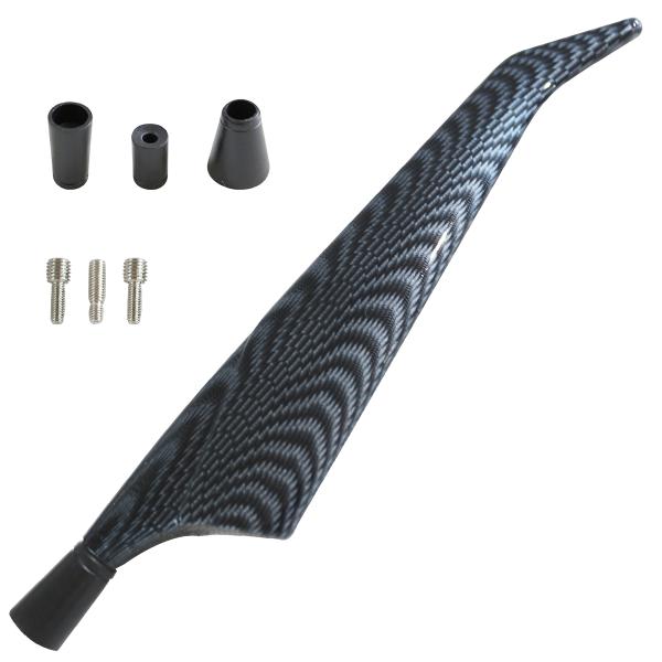 【送料無料】汎用 カーボン柄 ブレードアンテナ ウイング 羽 AM/FM ルーフ カーボン アンテナ...