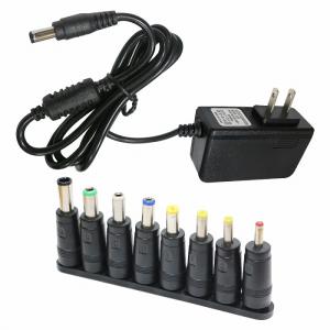 【送料無料】[変換プラグ8種付] DC 12V 3A 汎用 AC/DC アダプター プラグ 5.5×2.5mm 2.1mm 兼用 12V 2.5A 2A 1.5A 3.0A 電源 HDD AC 100V｜bandieshop2