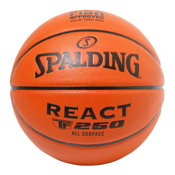 名入れ可能 バスケットボール SPALDING リアクト TF-250 FIBA JBA 7号 合成...