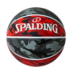 バスケットボール SPALDING ラバーボール マルチカモ レッド×グレー 5号 外用｜bandofballers
