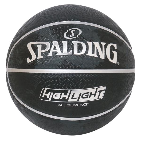 バスケットボール SPALDING ラバーボール ハイライト シルバー 6号 外用