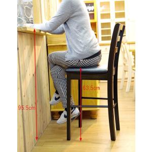 木製カウンターチェア 座面高63cm CCK8...の詳細画像4