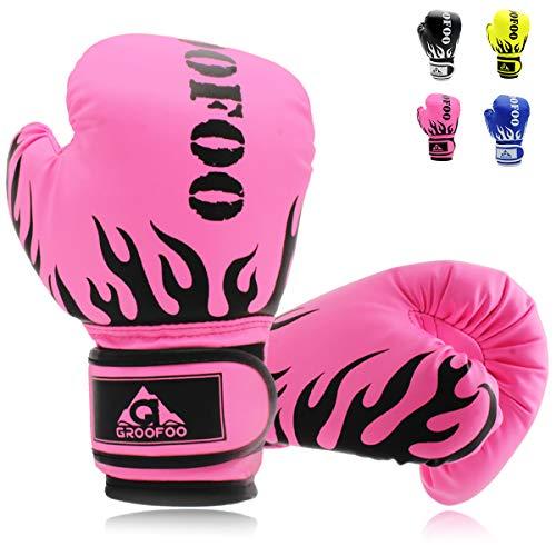 ボクシング グローブ 子供用 GROOFOO パンチ スパーリング 子供用 高級PUレザー 軽量 格...