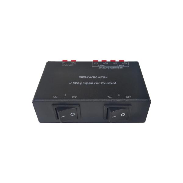 SENWIKATIN 2チャンネルスピーカースイッチャーセレクタボックス、スピーカーセレクター 端子...