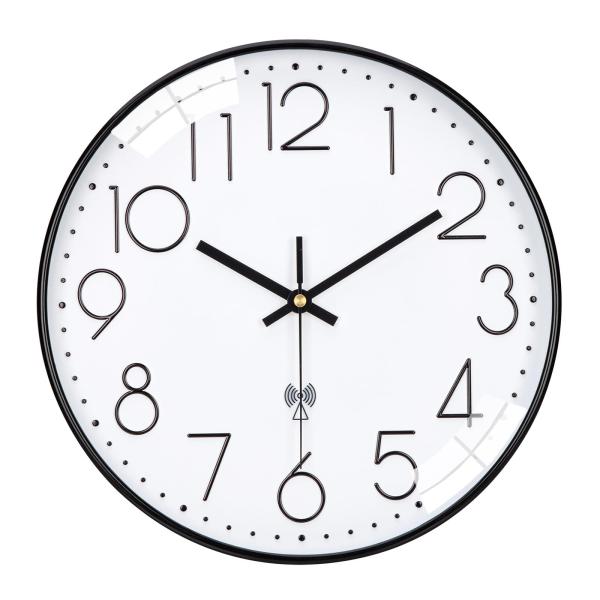 AUTVIVID 掛け時計 電波時計 静音 連続秒針 壁掛け 直径30cm 北欧 おしゃれ インテリ...