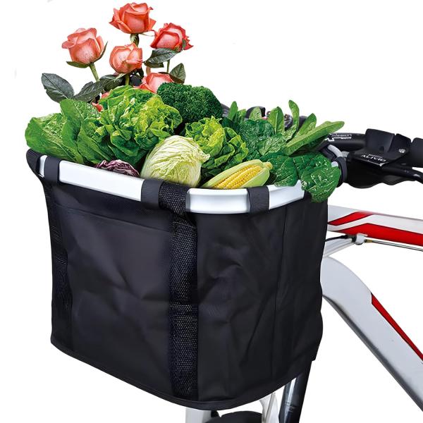 自転車 カゴ 前 折りたたみ 自転車 カゴ 取り外し可能 防水 脱着式 巾着式 クロスバイク カゴ ...