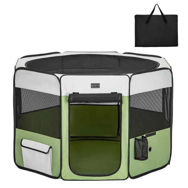 Petsfit 犬 サークル ペットサークル 八角形 ドッグハウス 【パッと開いてすぐ使える】 猫の...